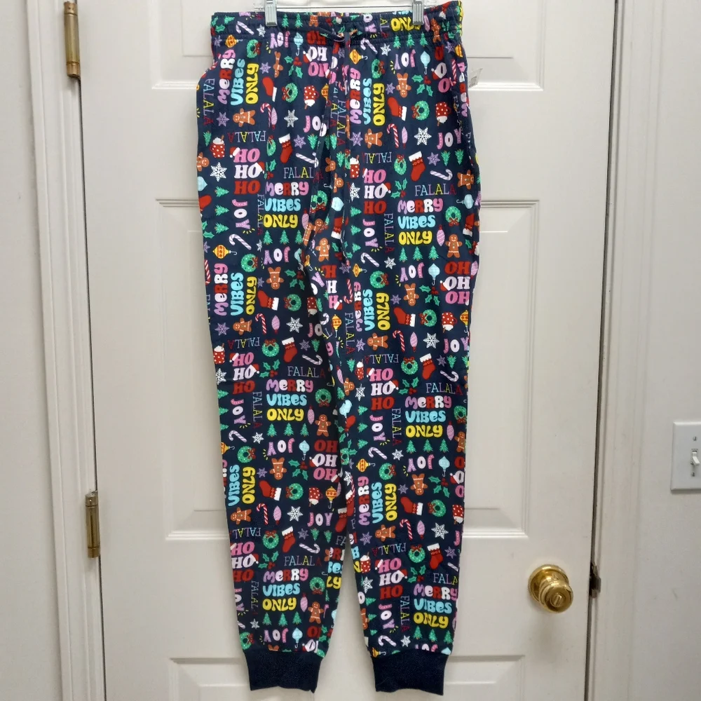 Macy's Mens Holiday Pajama Set Blue Medium Christmas Family PJs Matching - Picture 6 of 15